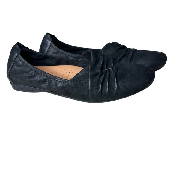 Clarks Women’s Rena Way Black Flats. Size 10 W - Picture 1 of 8